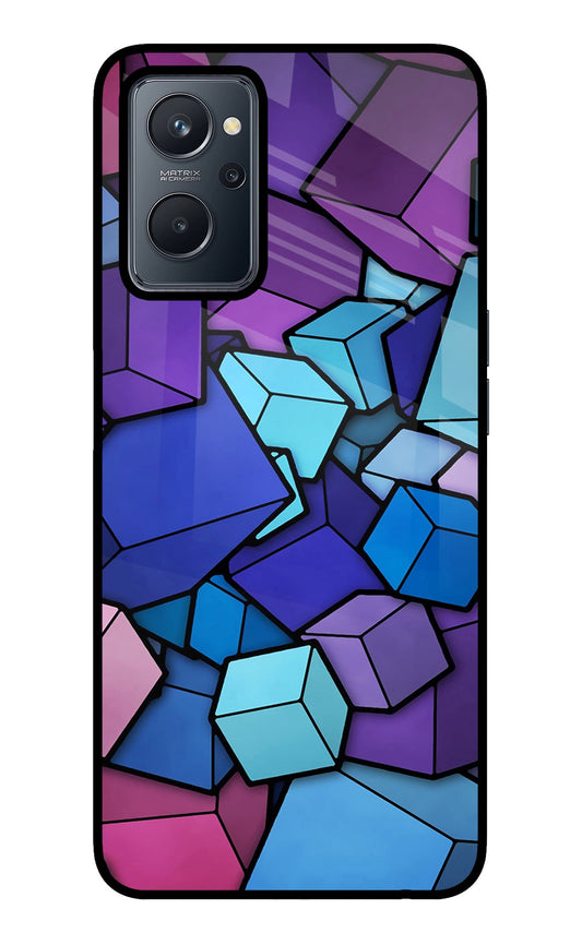 Cubic Abstract Realme 9i 4G Glass Case