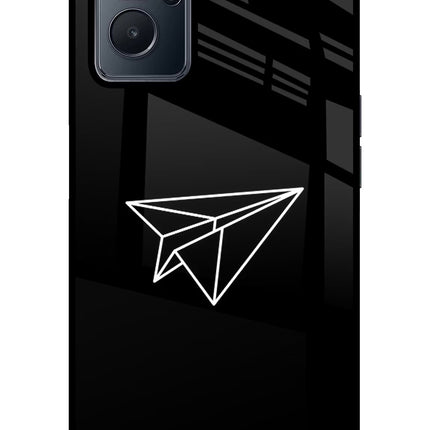 Paper Plane White Realme 9i 4G Glass Case