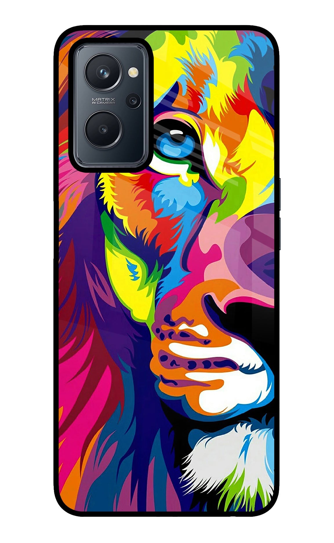 Lion Half Face Realme 9i 4G Back Cover