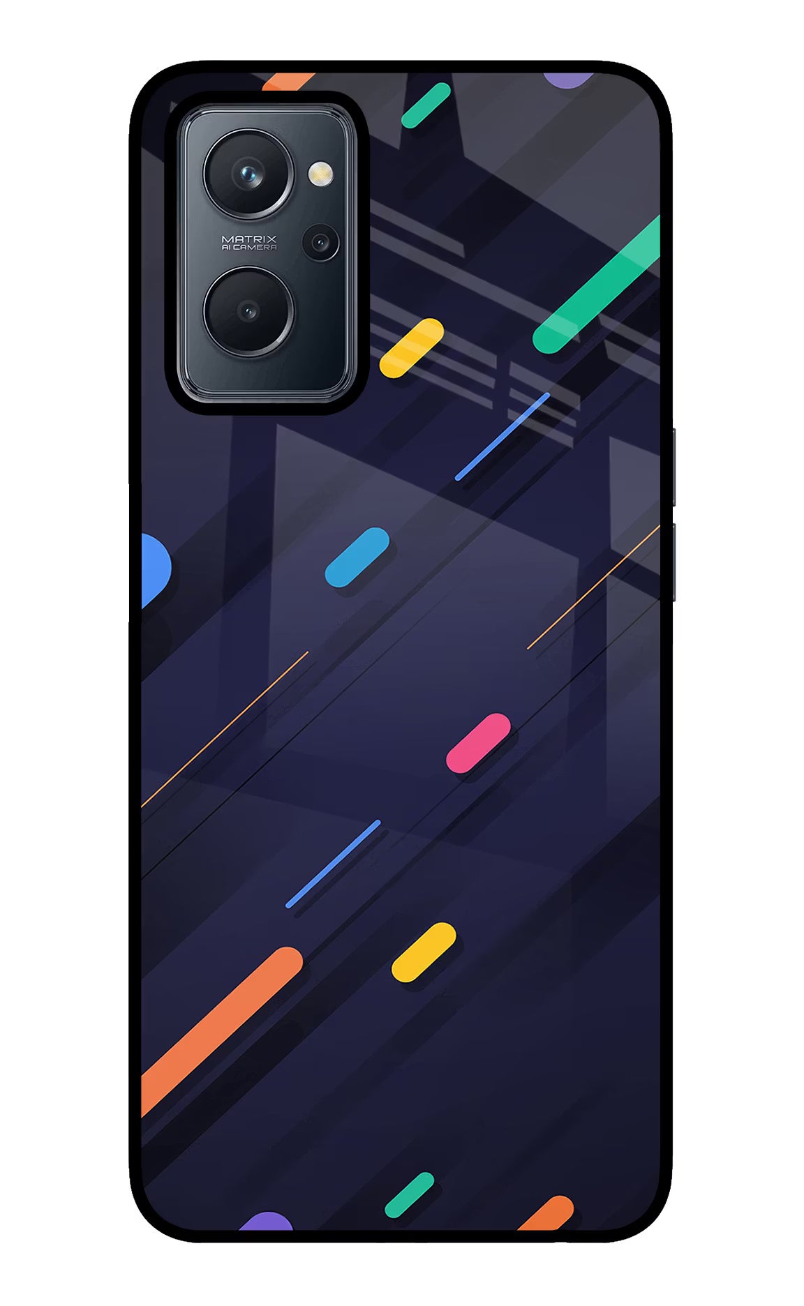 Abstract Design Realme 9i 4G Glass Case Back Cover by Casekaro