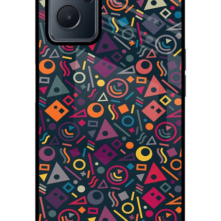 Geometric Abstract Realme 9i 4G Glass Case