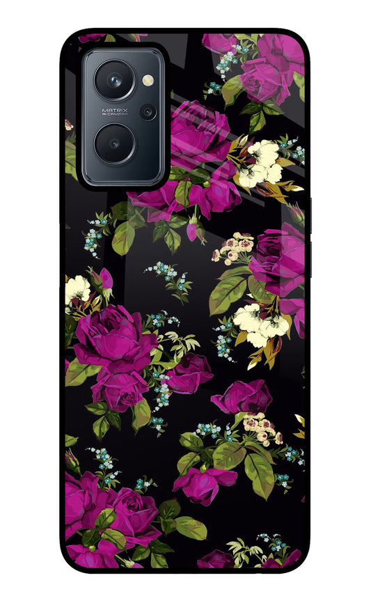 Flowers Realme 9i 4G Glass Case
