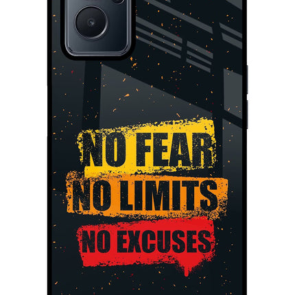 No Fear No Limits No Excuse Realme 9i 4G Glass Case