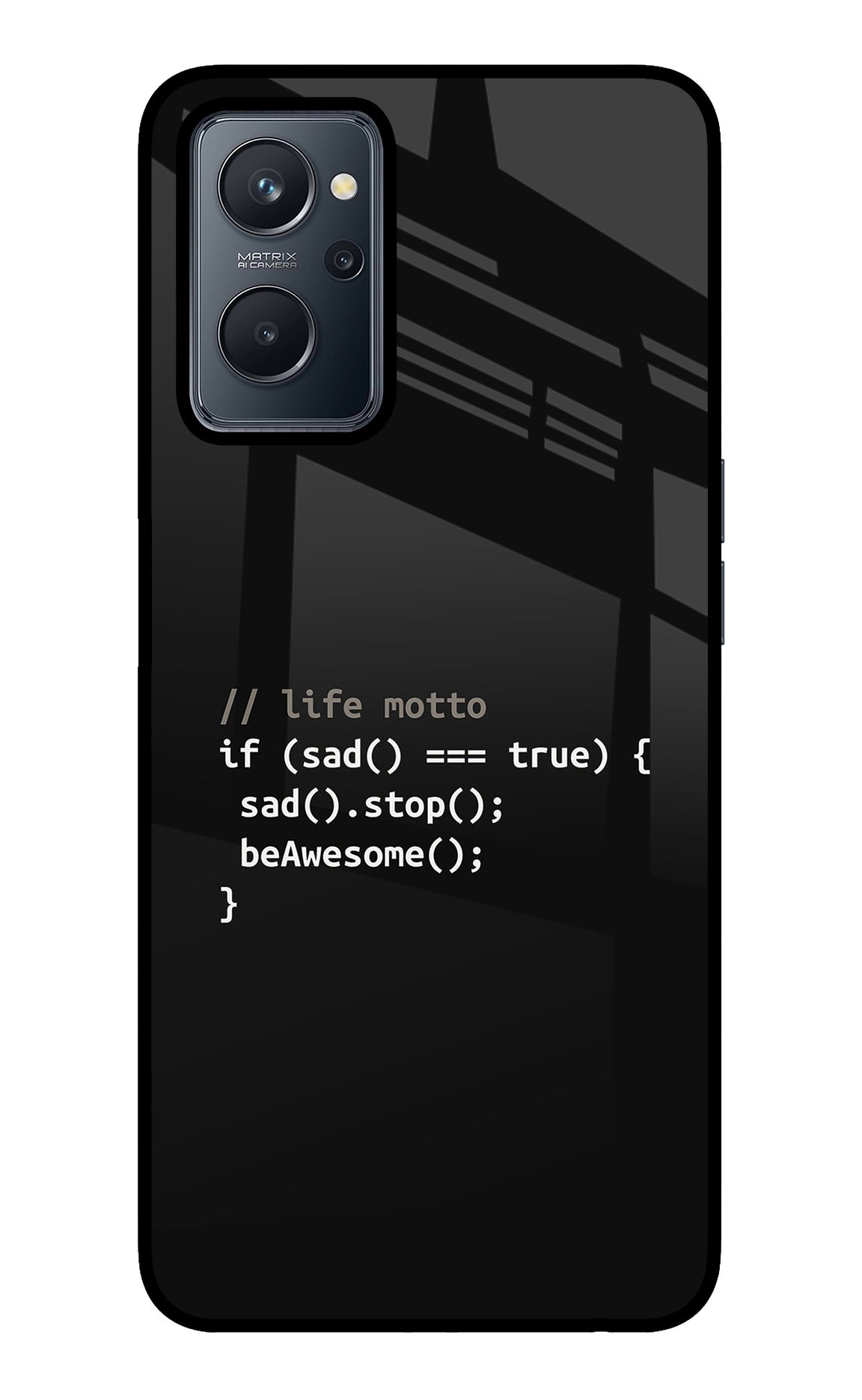 Life Motto Code Realme 9i 4G Glass Case