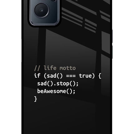 Life Motto Code Realme 9i 4G Glass Case