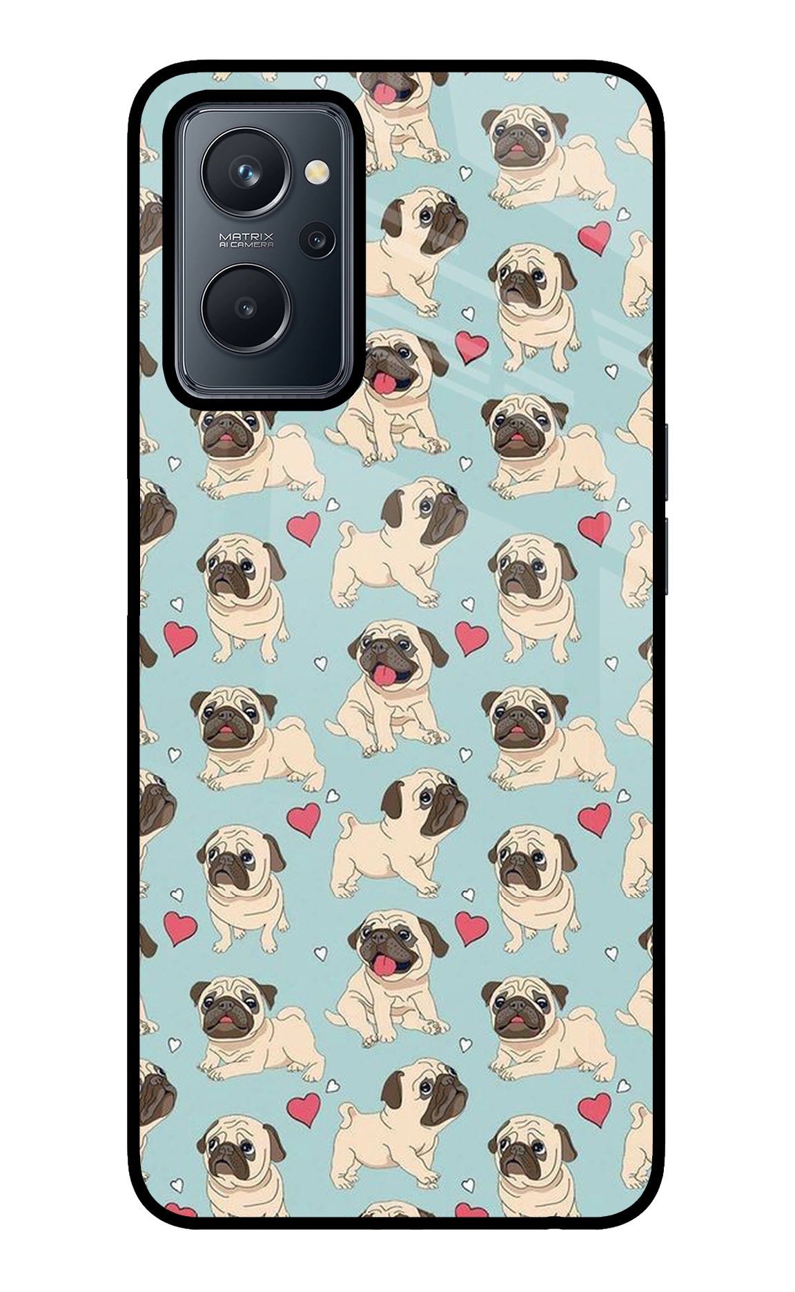 Pug Dog Realme 9i 4G Glass Case