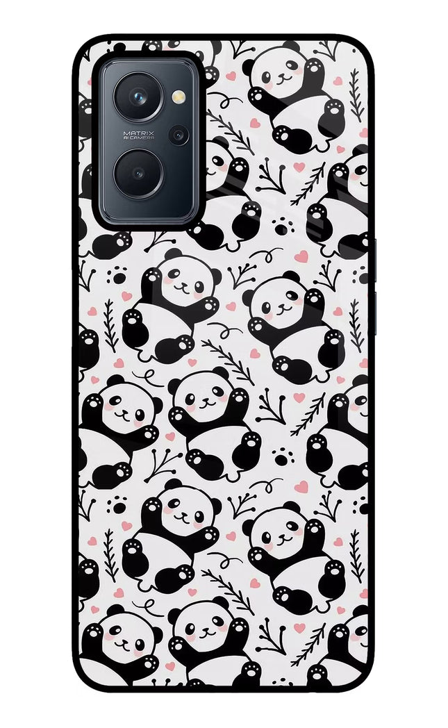Cute Panda Realme 9i 4G Glass Case