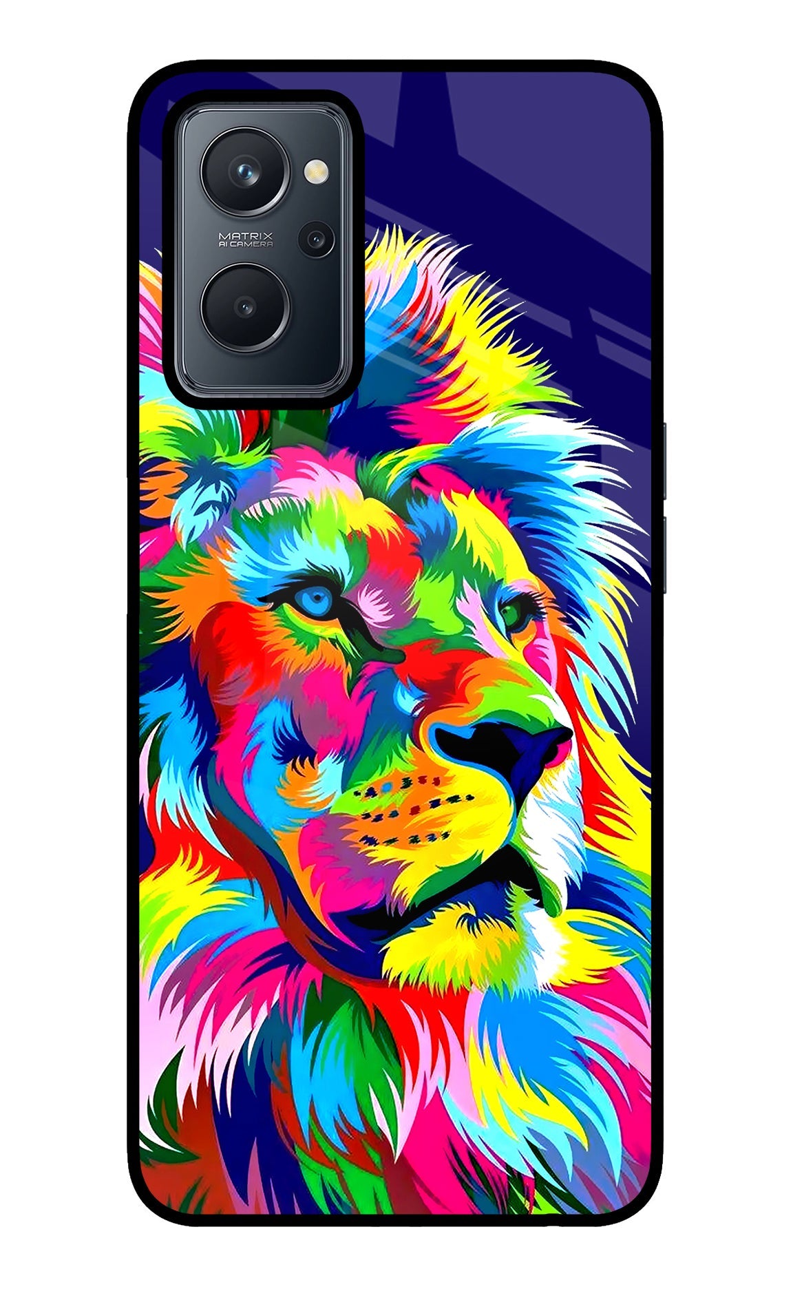 Vector Art Lion Realme 9i 4G Back Cover