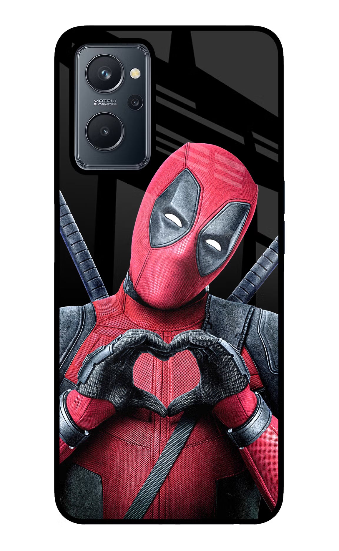 Deadpool Realme 9i 4G Glass Case Back Cover by Casekaro