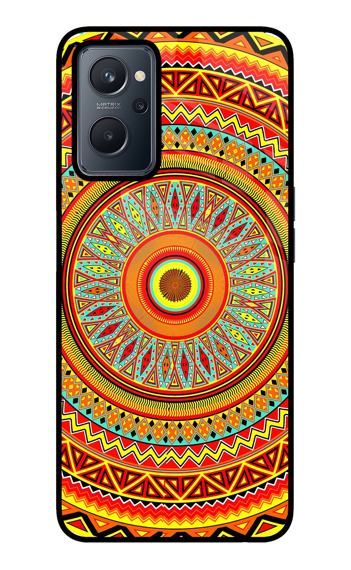 Mandala Pattern Realme 9i 4G Glass Case