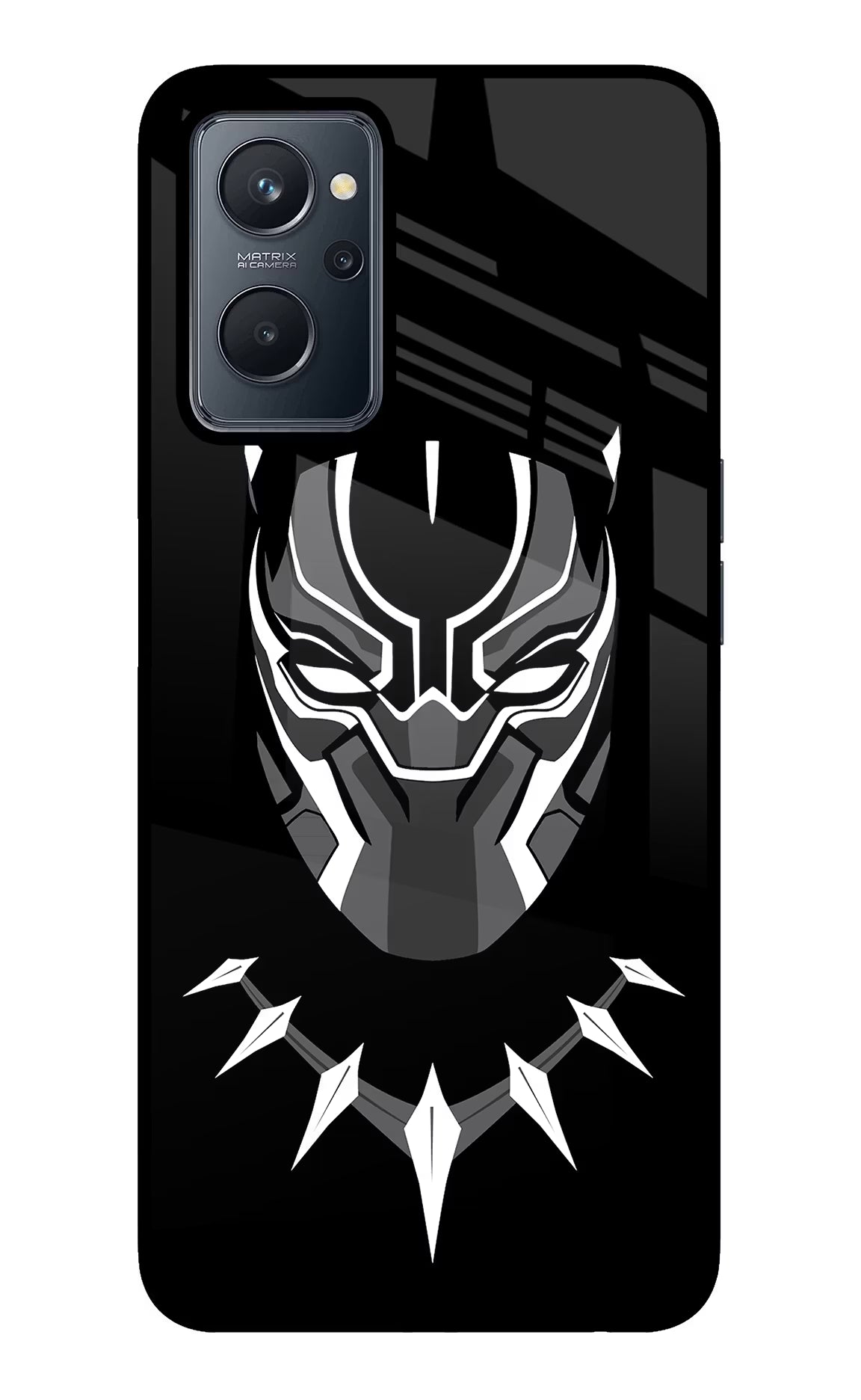 Black Panther Realme 9i 4G Glass Case Back Cover by Casekaro