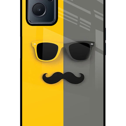 Sunglasses with Mustache Realme 9i 4G Glass Case