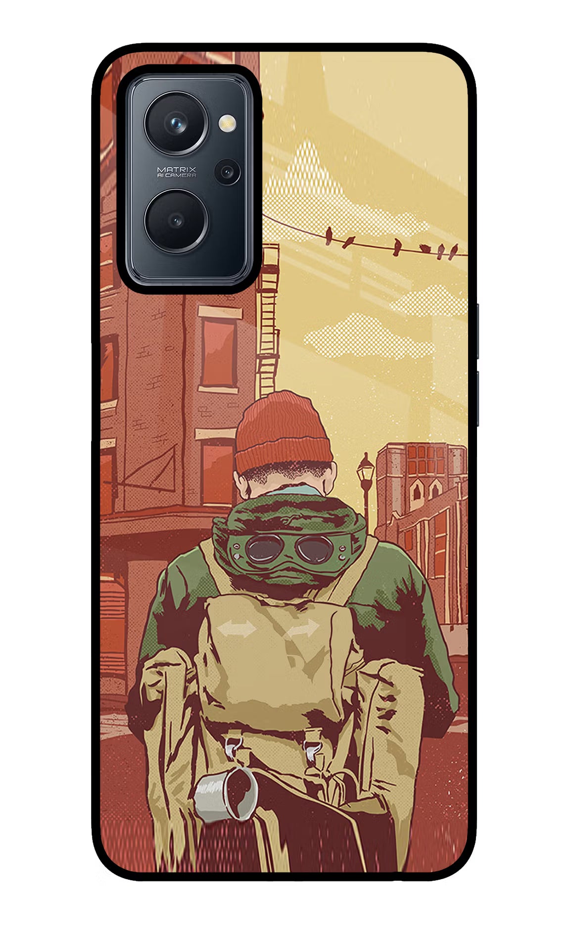 Adventurous Realme 9i 4G Glass Case Back Cover by Casekaro