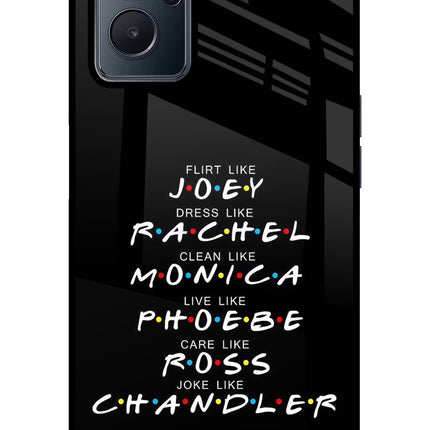 FRIENDS Character Realme 9i 4G Glass Case