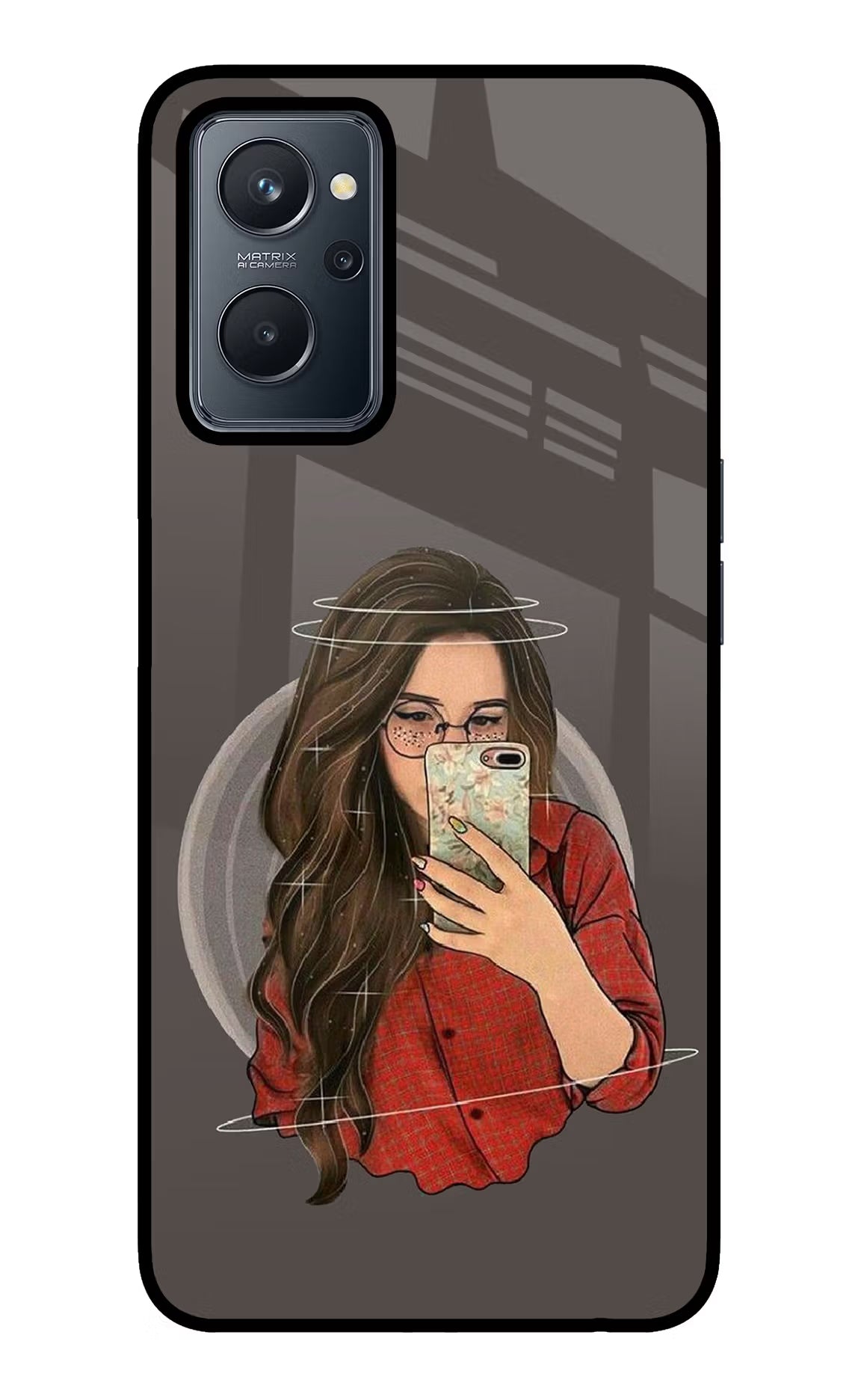 Selfie Queen Realme 9i 4G Glass Case Back Cover by Casekaro
