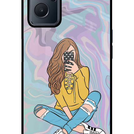 Selfie Girl Realme 9i 4G Glass Case