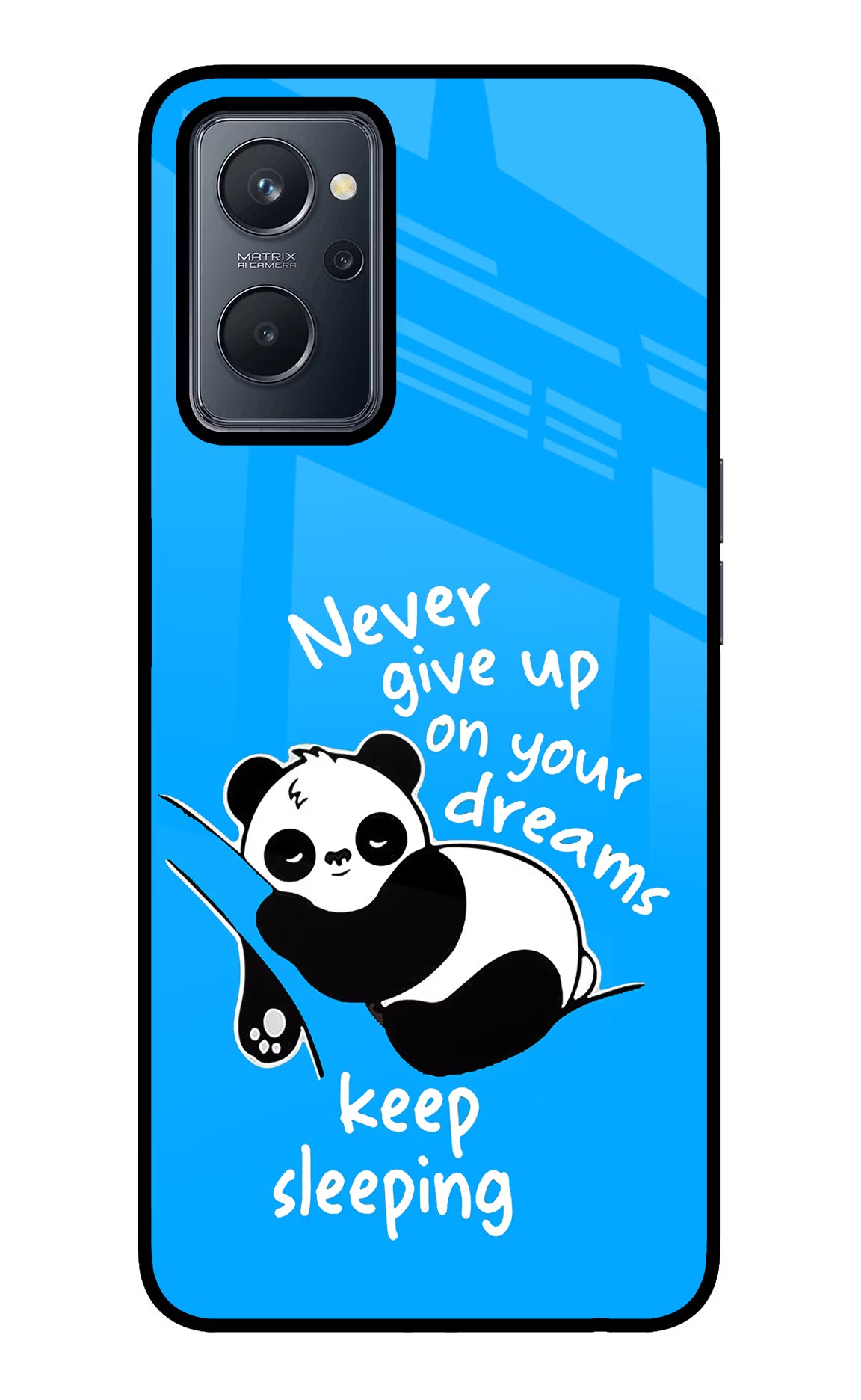 Keep Sleeping Realme 9i 4G Glass Case Back Cover by Casekaro