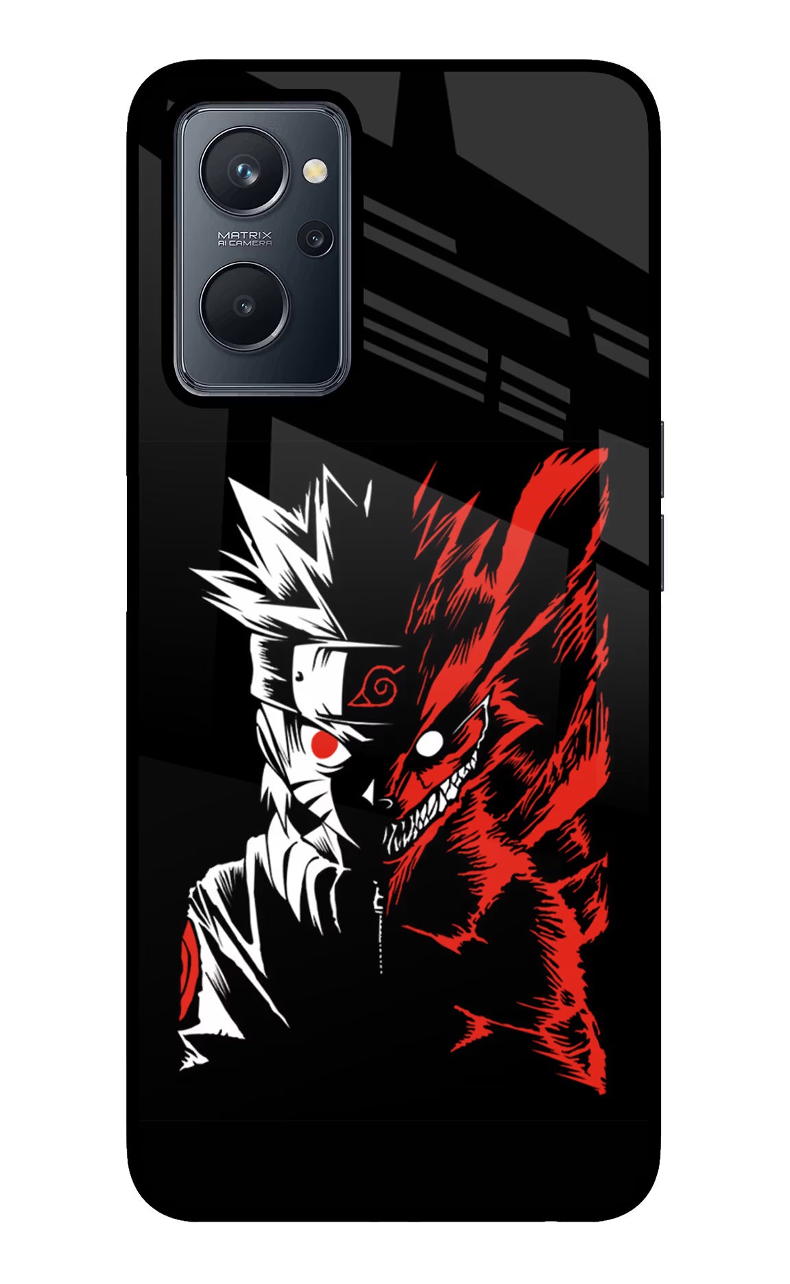 Naruto Two Face Realme 9i 4G Glass Case Back Cover by Casekaro