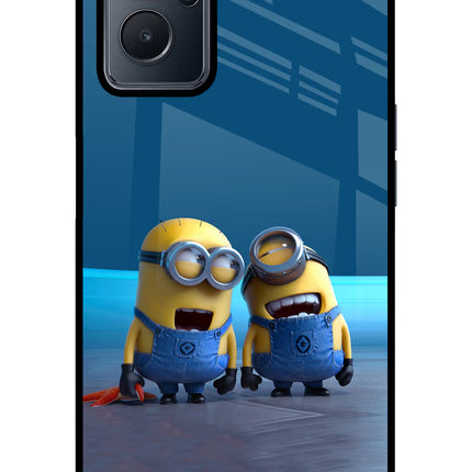 Minion Laughing Realme 9i 4G Glass Case Back Cover by Casekaro