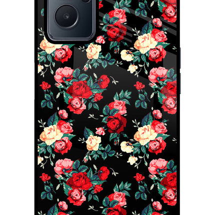 Rose Pattern Realme 9i 4G Glass Case