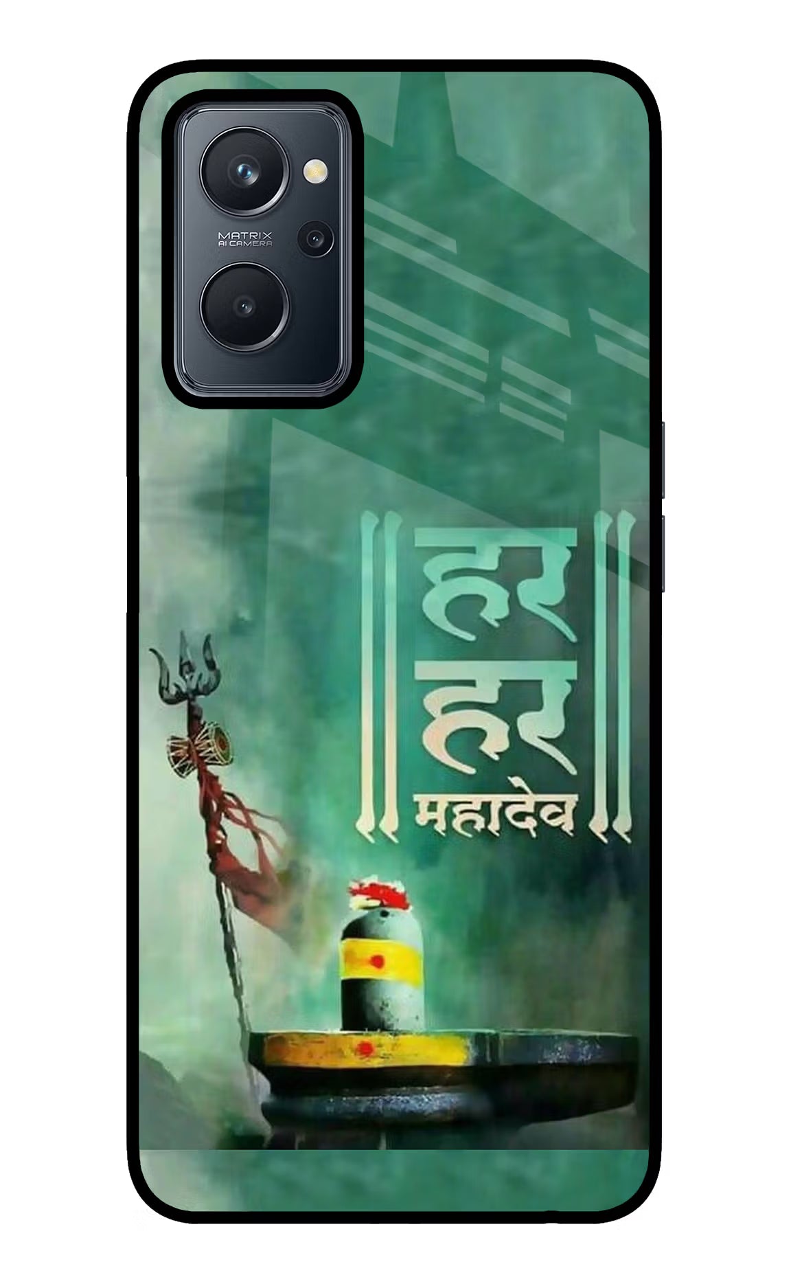 Har Har Mahadev Shivling Realme 9i 4G Glass Case Back Cover by Casekaro