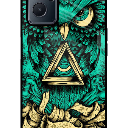 Green Owl Realme 9i 4G Glass Case