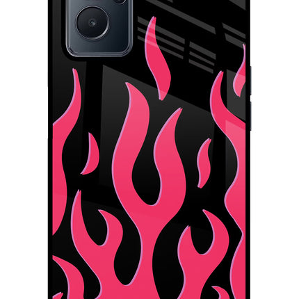 Fire Flames Realme 9i 4G Glass Case