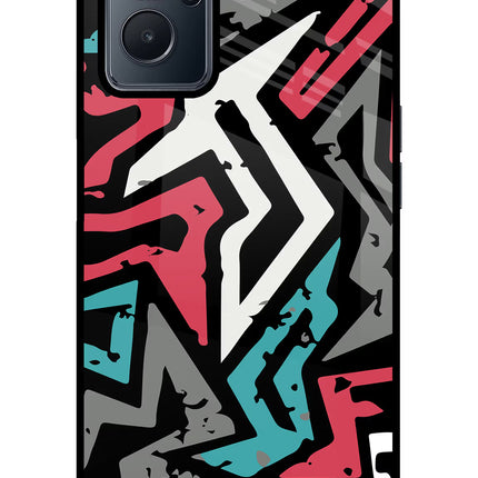 Geometric Graffiti Realme 9i 4G Glass Case