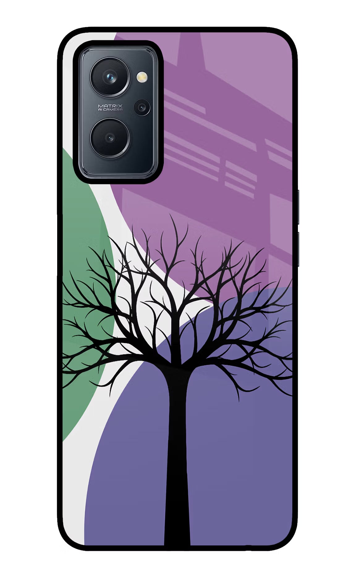 Tree Art Realme 9i 4G Glass Case Back Cover by Casekaro