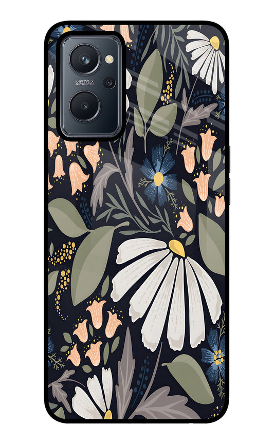 Flowers Art Realme 9i 4G Glass Case