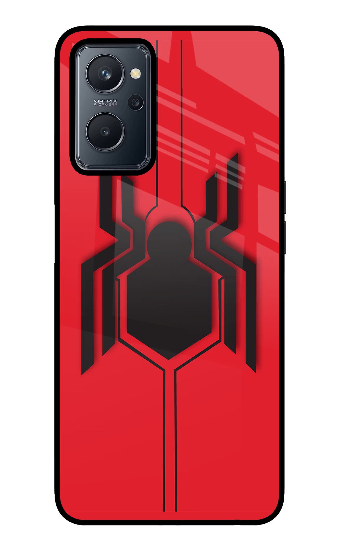 Spider Realme 9i 4G Glass Case Back Cover by Casekaro