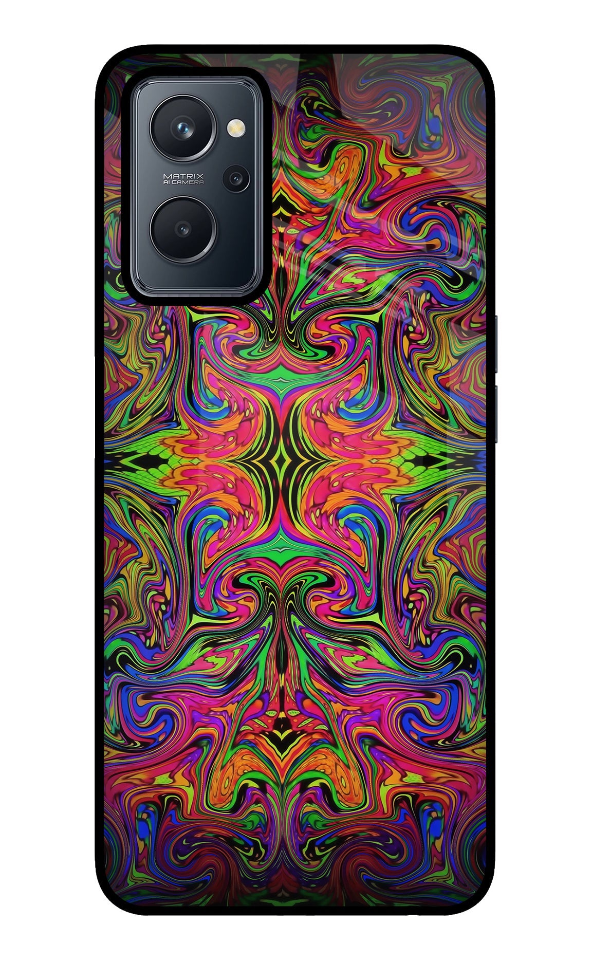 Psychedelic Art Realme 9i 4G Glass Case