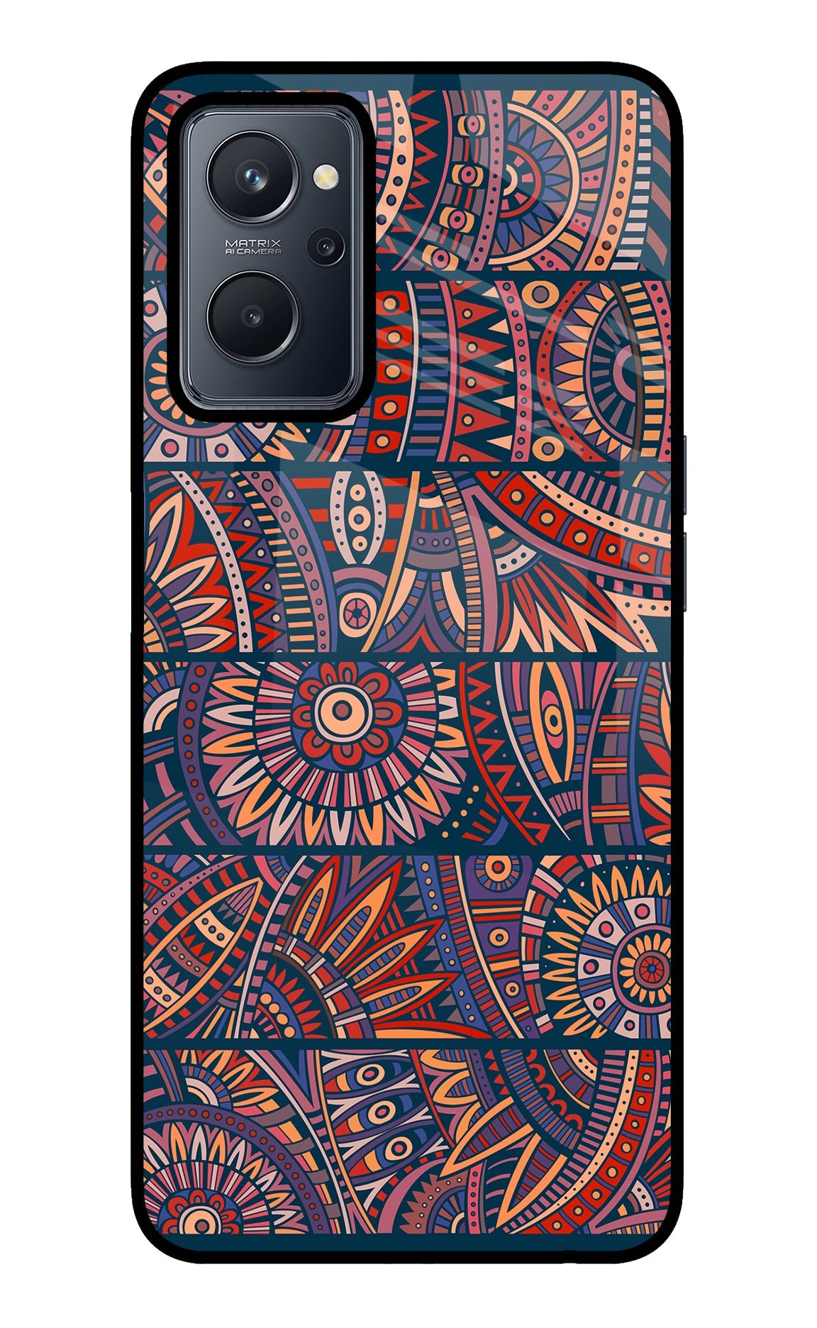 African Culture Design Realme 9i 4G Glass Case