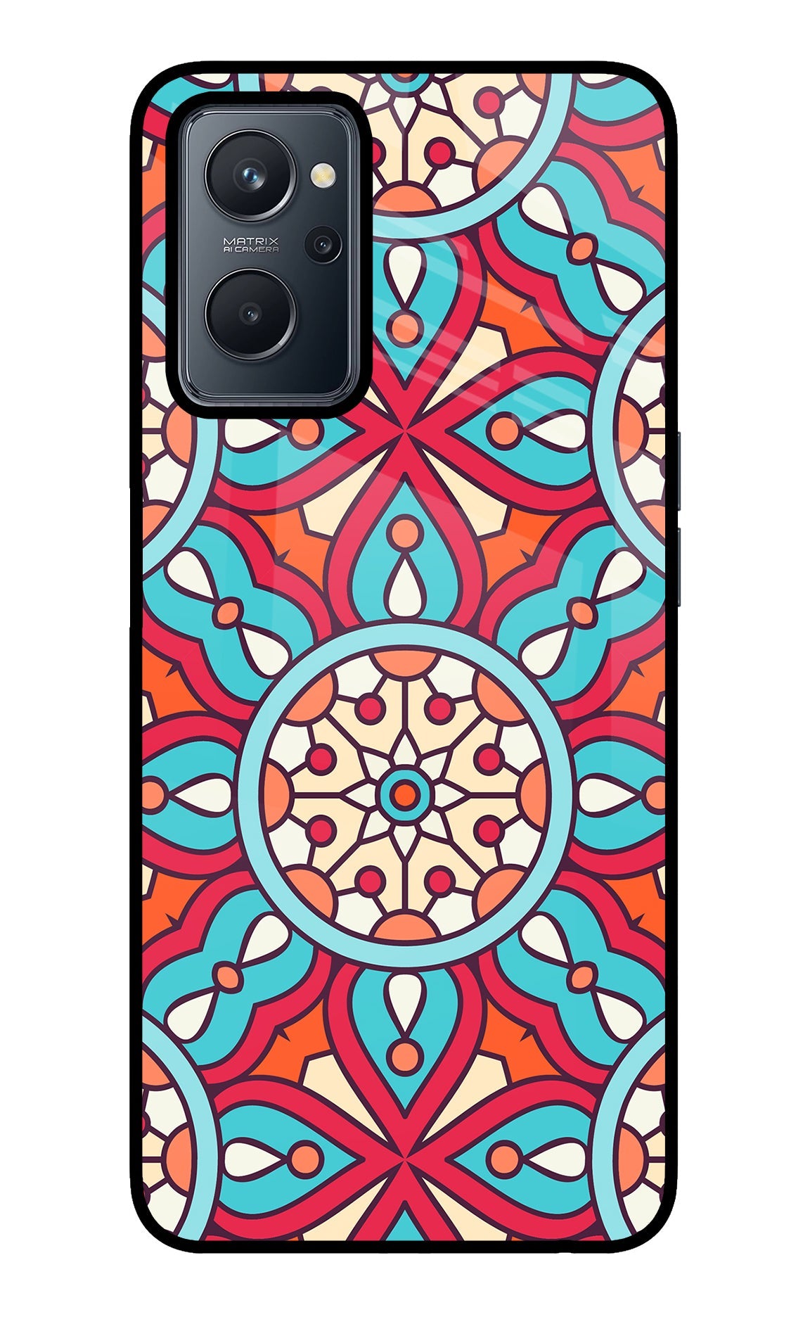 Mandala Geometric Realme 9i 4G Glass Case