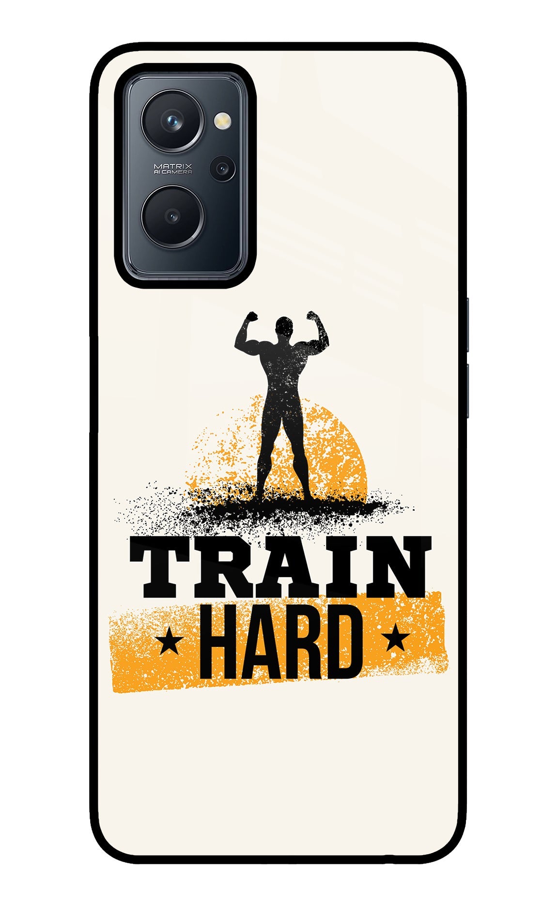 Train Hard Realme 9i 4G Glass Case