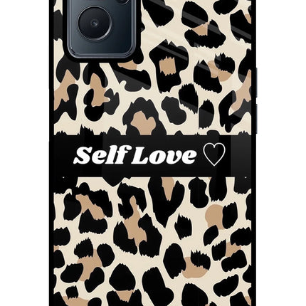 Leopard Print Self Love Realme 9i 4G Glass Case