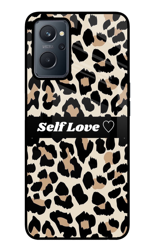 Leopard Print Self Love Realme 9i 4G Glass Case