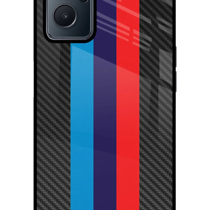 BMW Stripes Pattern Realme 9i 4G Glass Case