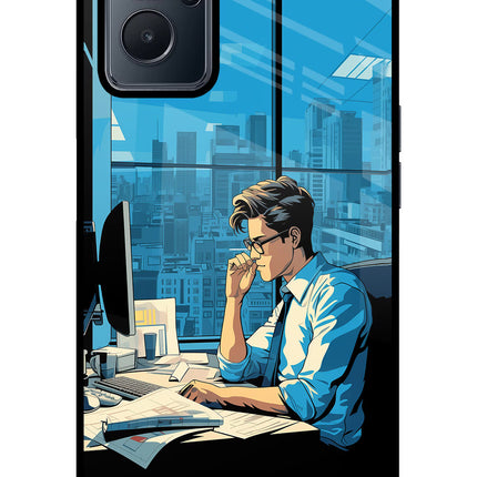 Focused Hustler (AI Generated) Realme 9i 4G Glass Case