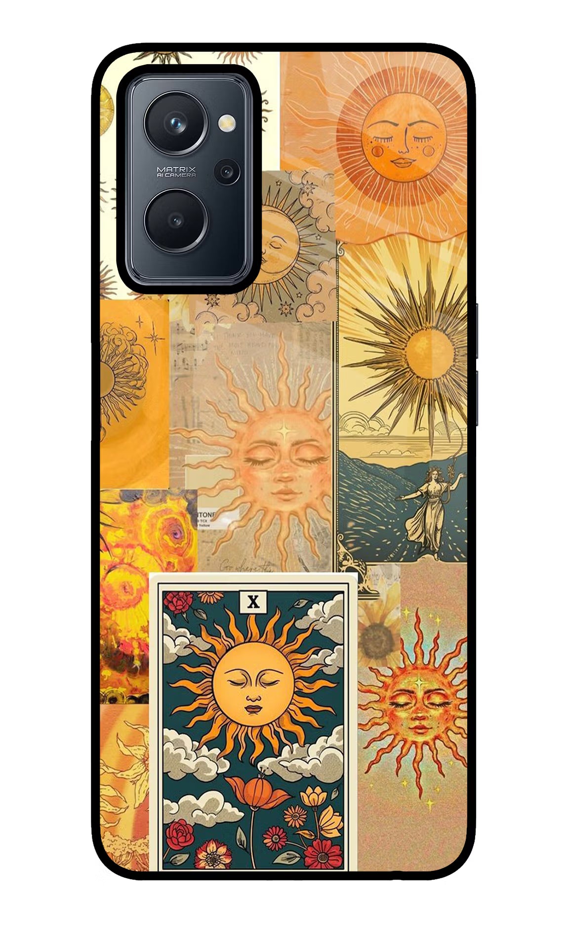 Sun Realme 9i 4G Glass Case Back Cover by Casekaro