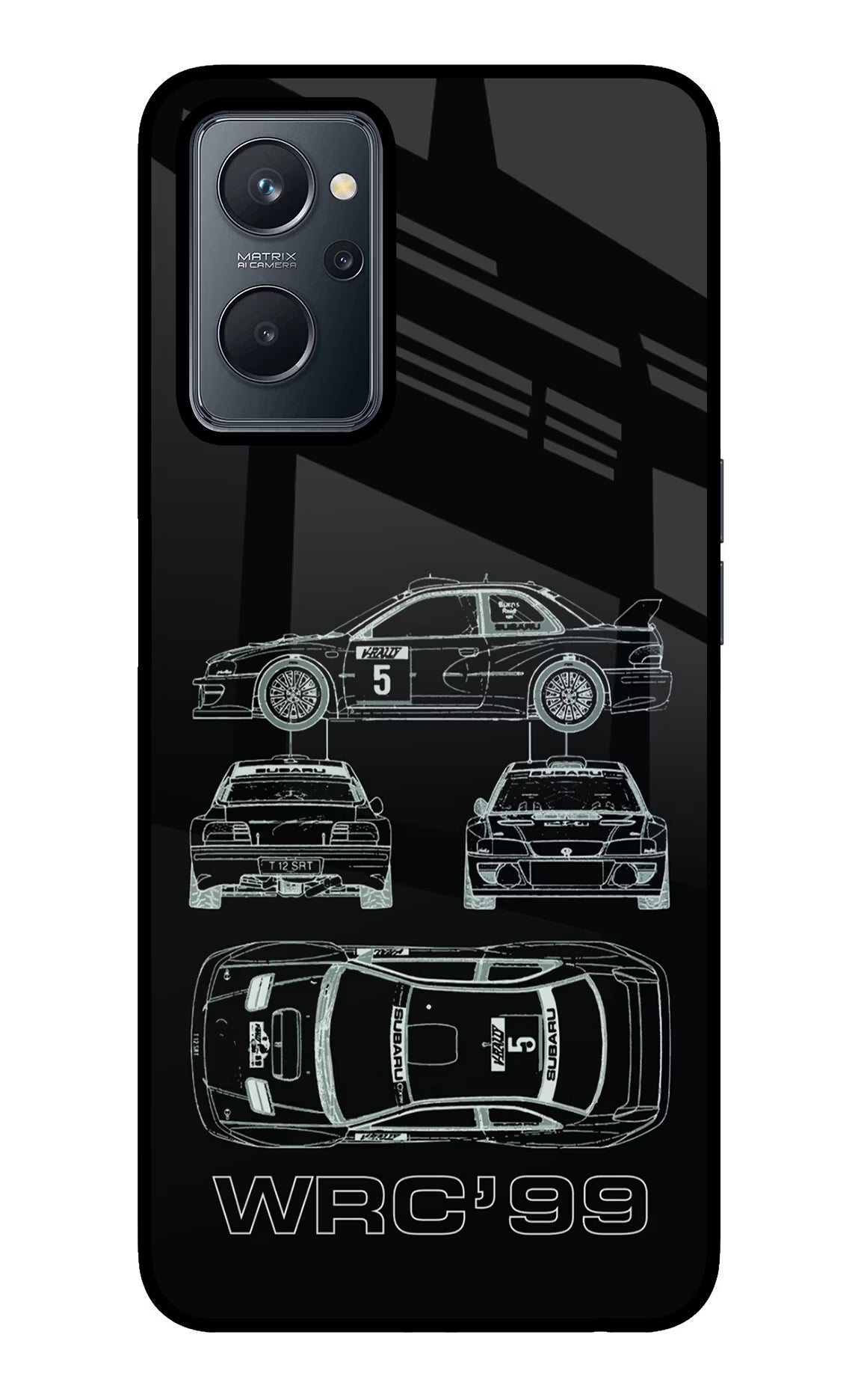WRC'99 Realme 9i 4G Glass Case Back Cover by Casekaro
