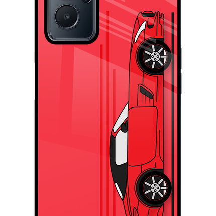 Red Velocity Realme 9i 4G Glass Case