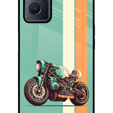 Striped Moto Drift Realme 9i 4G Glass Case