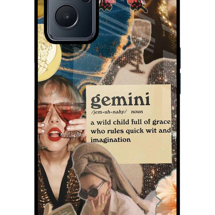 Gemini Zodiac Realme 9i 4G Glass Case