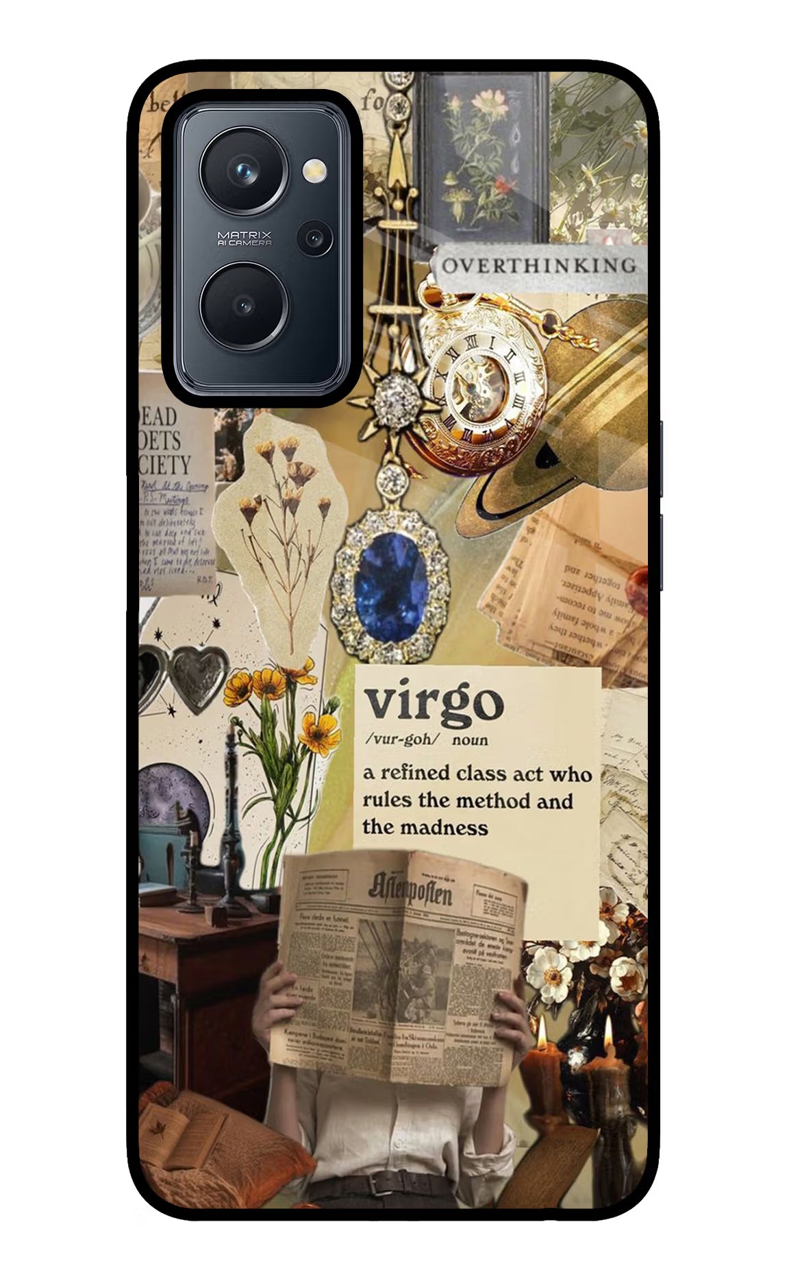 Virgo Zodiac Realme 9i 4G Glass Case Back Cover by Casekaro