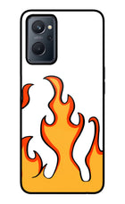 Fired Up – White Realme 9i 4G Glass Case