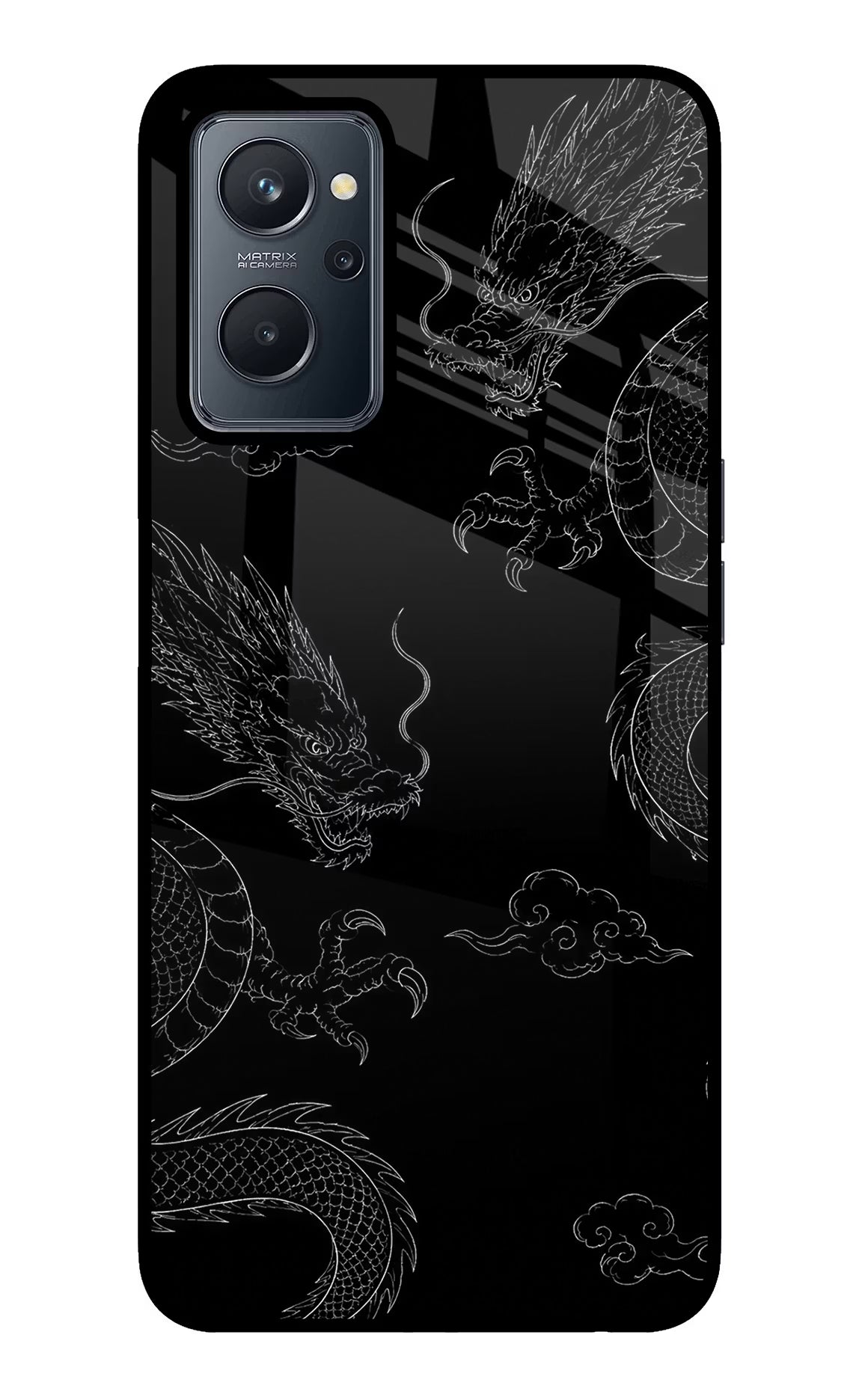 Twin Dragons Realme 9i 4G Glass Case Back Cover by Casekaro