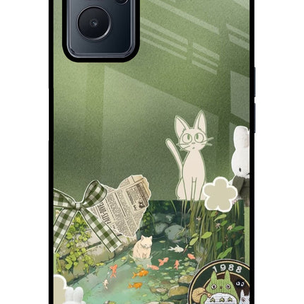 Aesthetic anime Realme 9i 4G Glass Case
