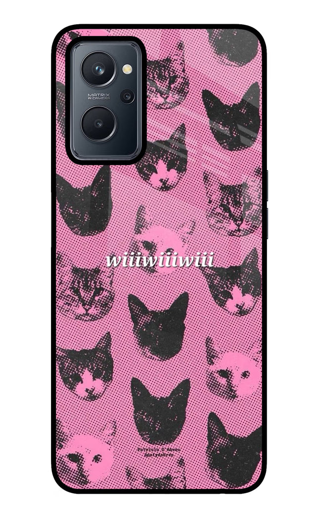 Pink Cats Realme 9i 4G Glass Case