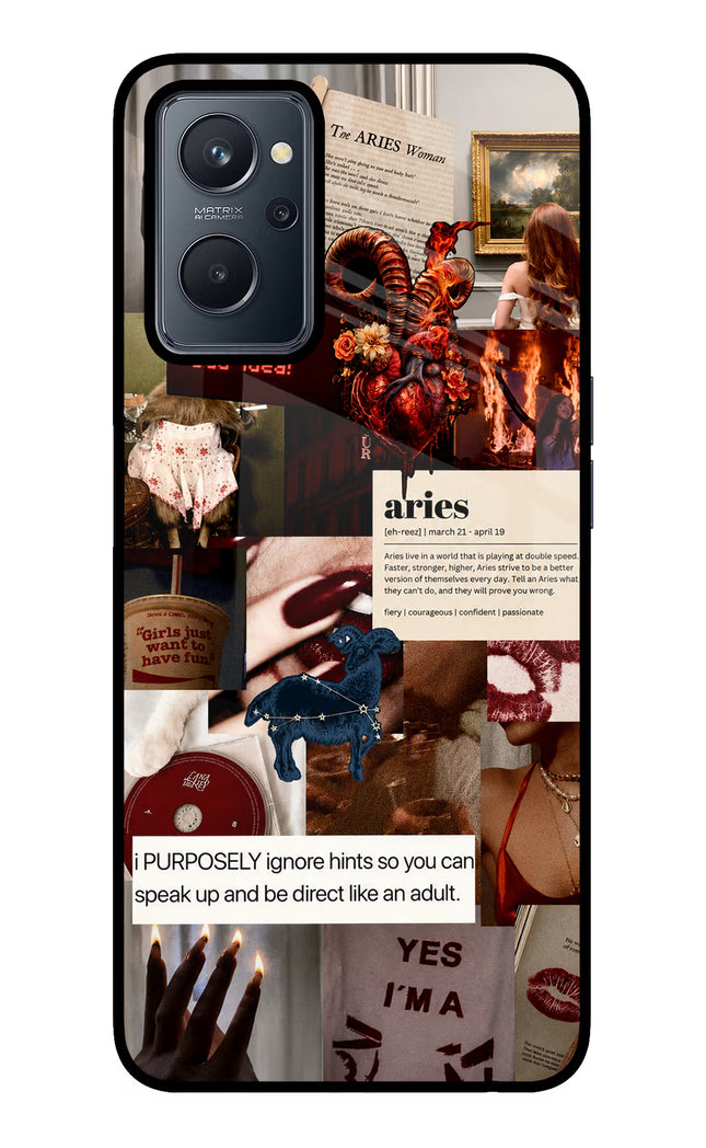 Zodiac Aries Realme 9i 4G Glass Case